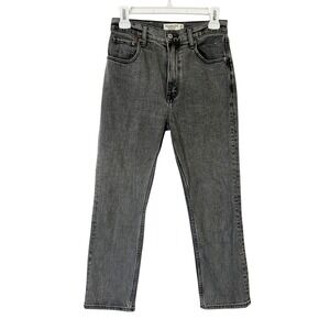Abercrombie Fitch Ankle Straight Ultra High Rise Jeans Women's 26 2S Short Gray